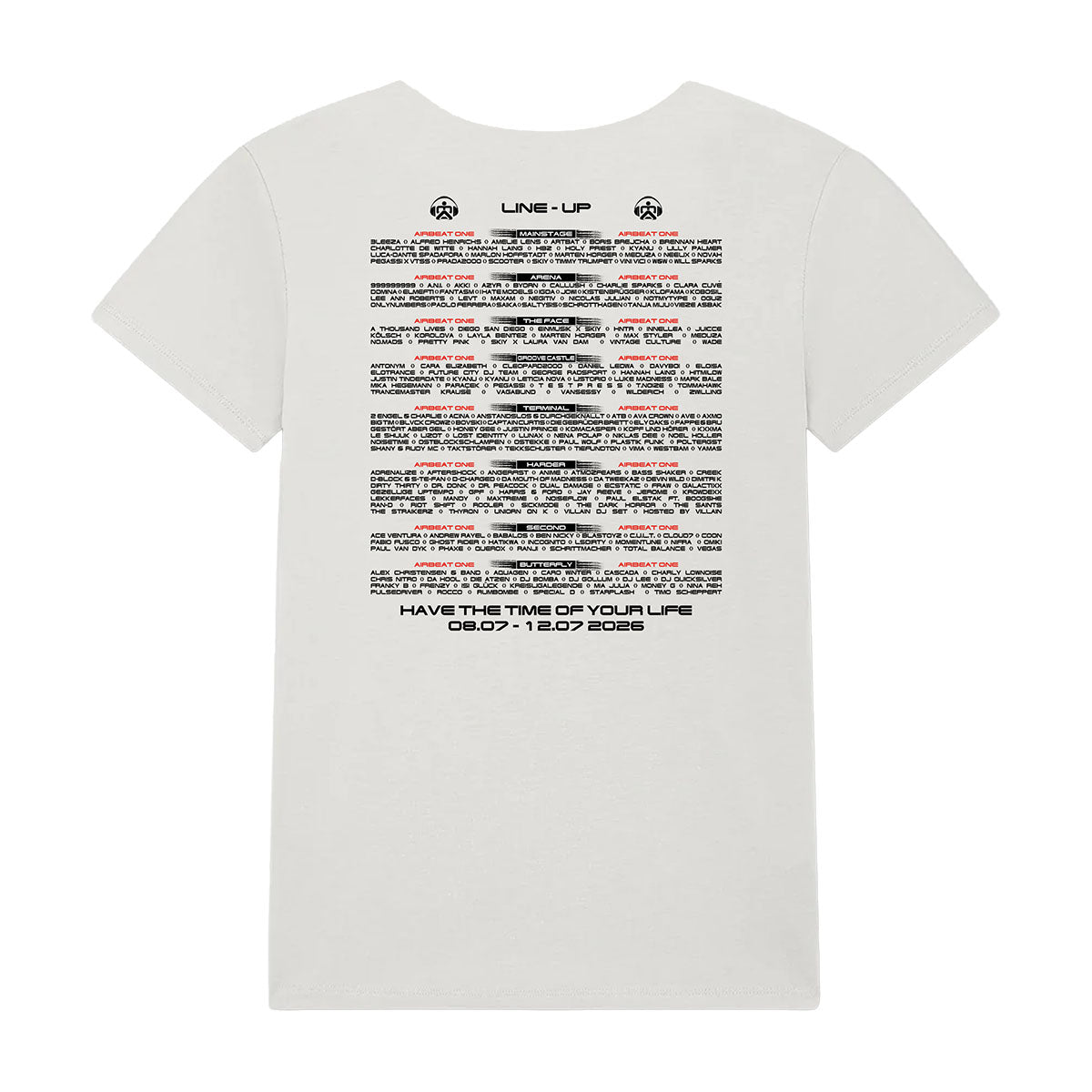 AIRBEAT ONE Festival Shirt 2026 Tailliert „Official white“