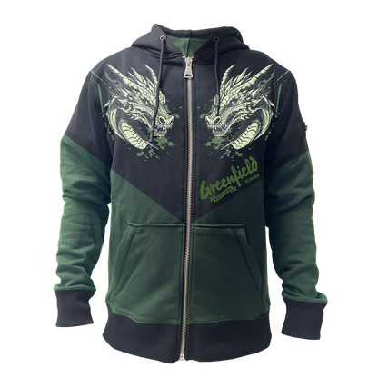 Greenfield Zipper schwarz "Dragon"