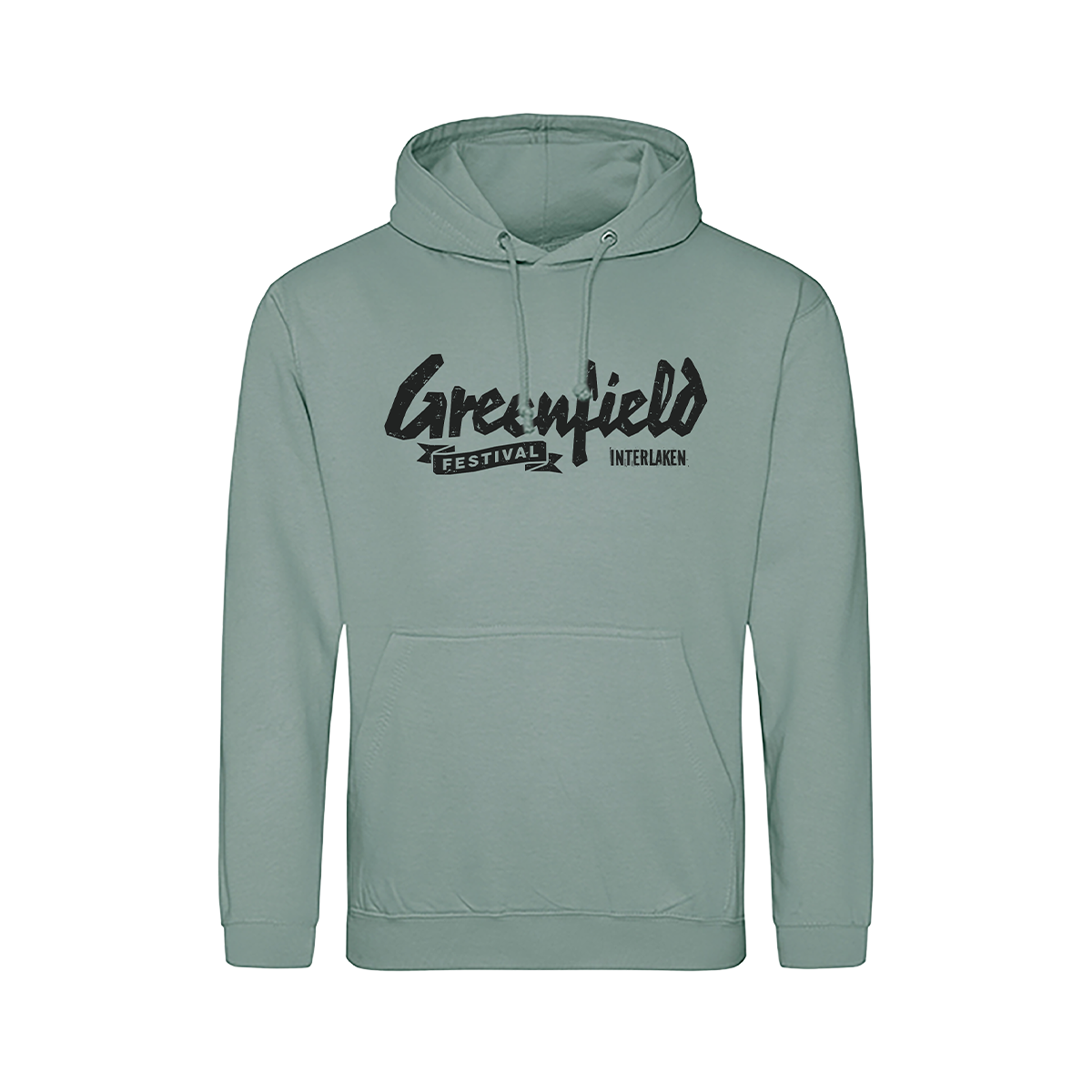 Greenfield Hoodie Dusty Green "Logo Black"