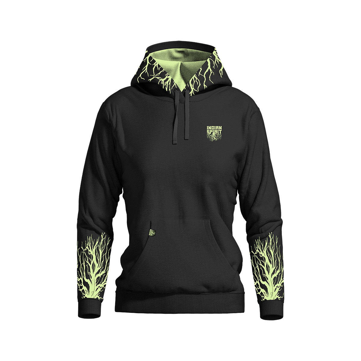 INDIAN SPIRIT Festival Hoodie 2026 „Tree black“