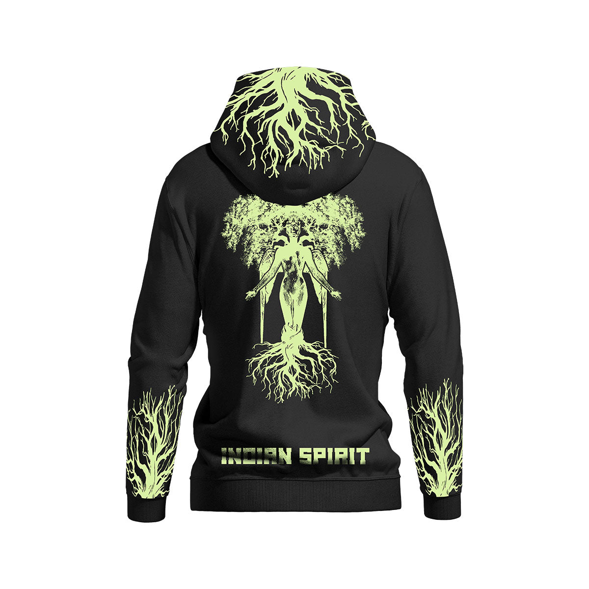 INDIAN SPIRIT Festival Hoodie 2026 „Tree black“
