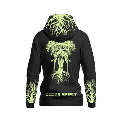 INDIAN SPIRIT Festival Hoodie 2026 „Tree black“