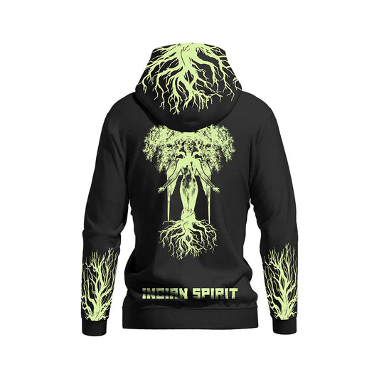 INDIAN SPIRIT Festival Hoodie 2026 „Tree black“