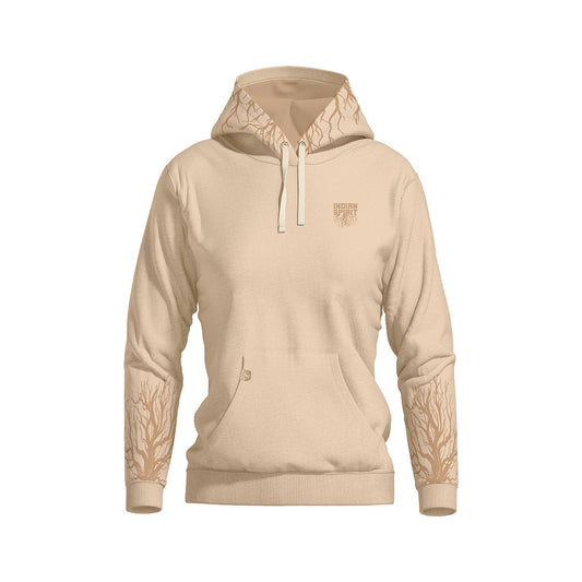 INDIAN SPIRIT Festival Hoodie 2026 „Tree beige“