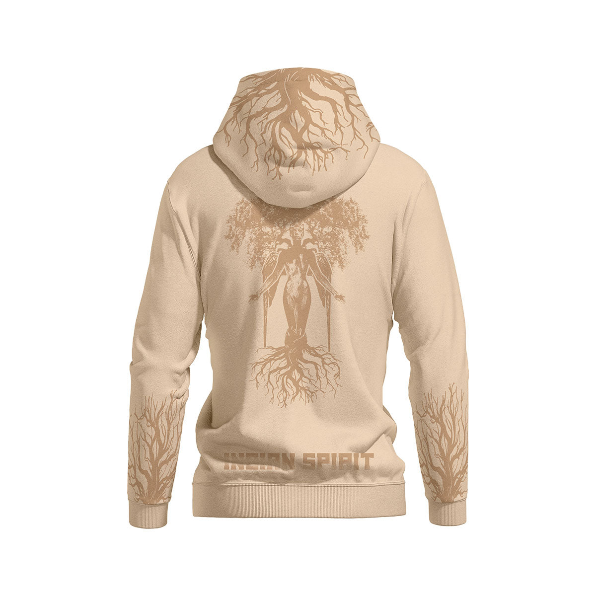 INDIAN SPIRIT Festival Hoodie 2026 „Tree beige“